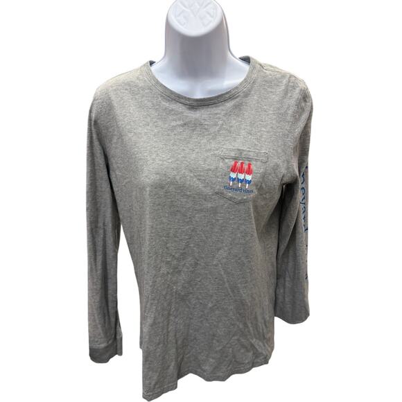 Vineyard Vines Tops - VINEYARD VINES Women M Popsicle Flag Long Sleeve Shirt 4th Of July